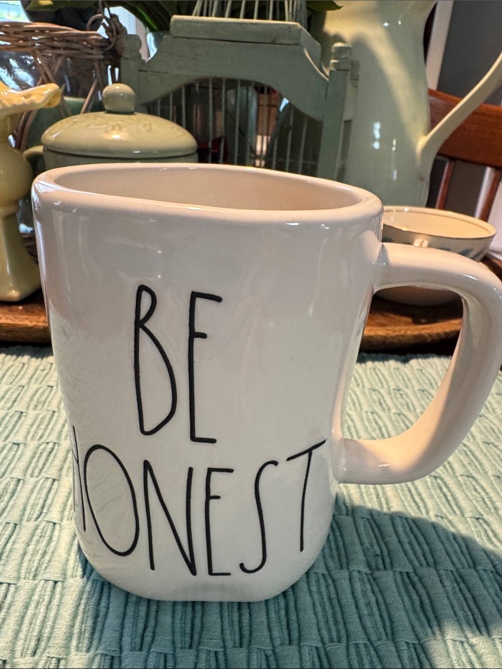 RAE DUNN Ceramic Mug - “Be Honest”